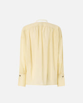 V-neck blouse with gathering - Orange | Pinko