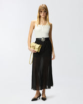 Long skirt with sheer details - Black | Pinko