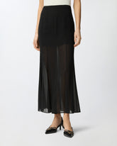 Long skirt with sheer details - | Pinko