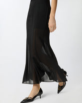 Long skirt with sheer details - Black | Pinko