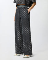 Mesh trousers with mirror detail - Dark Grey | Pinko