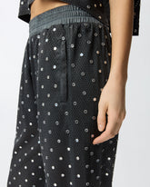 Mesh trousers with mirror detail - Dark Grey | Pinko