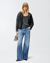 Mesh vest top with mirror detail - Dark Grey | Pinko