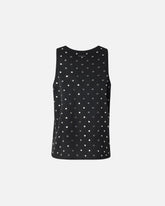 Mesh vest top with mirror detail - Dark Grey | Pinko