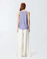 Mesh vest top with mirror detail - Blue | Pinko