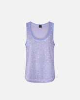 Mesh vest top with mirror detail - Blue | Pinko