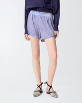 Mesh shorts with mirror detail - Blue | Pinko