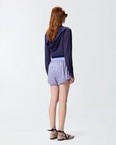 Mesh shorts with mirror detail - Blue | Pinko