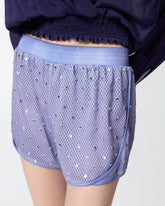 Mesh shorts with mirror detail - Blue | Pinko