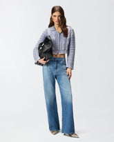 Cropped cardigan with chunky knit and braids - | Pinko