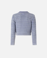 Cropped cardigan with chunky knit and braids - | Pinko