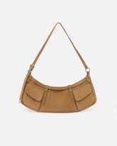 Große Schultertasche Pocket Body Bag aus Veloursleder mit Taschen - | Pinko