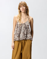 Top with spaghetti straps and snake print - | Pinko