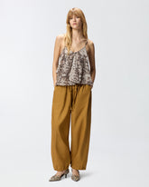 Top with spaghetti straps and snake print - | Pinko
