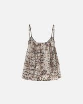 Top with spaghetti straps and snake print - | Pinko