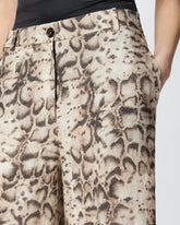 Bermuda shorts with snake print - | Pinko