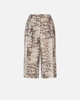 Bermuda shorts with snake print - | Pinko