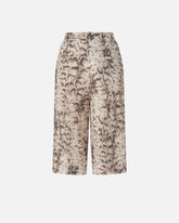 Bermuda shorts with snake print - | Pinko