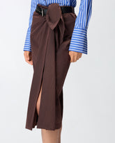 Calf-length skirt with belt - | Pinko