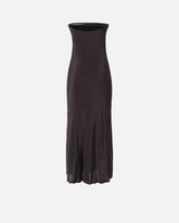 Langes Bandeau-Kleid aus Viskose-Seide-Crêpe de Chine - | Pinko