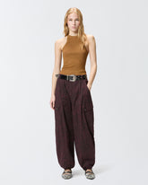Off-the-shoulder top with neck fastening - | Pinko