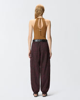 Off-the-shoulder top with neck fastening - | Pinko