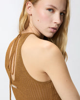 Off-the-shoulder top with neck fastening - | Pinko