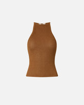 Off-the-shoulder top with neck fastening - | Pinko