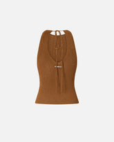 Off-the-shoulder top with neck fastening - | Pinko