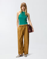 Off-the-shoulder top with neck fastening - | Pinko