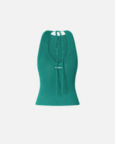 Off-the-shoulder top with neck fastening - | Pinko