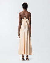 Long dress with lace inserts - | Pinko