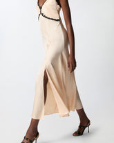 Long dress with lace inserts - | Pinko