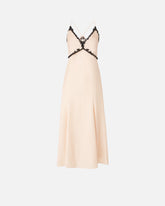 Long dress with lace inserts - | Pinko