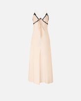 Long dress with lace inserts - | Pinko