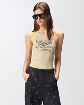 Vest top with vintage lettering - | Pinko
