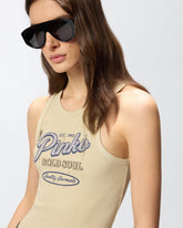Vest top with vintage lettering - | Pinko