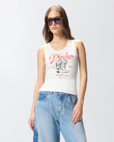 Tanktop mit Vintage-Print - | Pinko