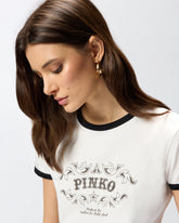 T-Shirt mit Logoprint - | Pinko
