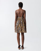 Kurzes Kleid mit Tigerprint - | Pinko