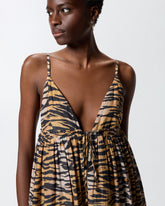 Kurzes Kleid mit Tigerprint - | Pinko