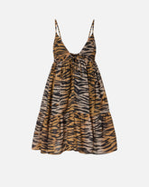 Kurzes Kleid mit Tigerprint - | Pinko