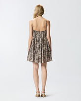 Mini dress with snake print - | Pinko