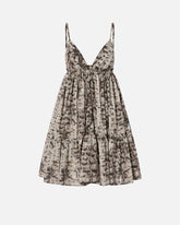 Mini dress with snake print - | Pinko
