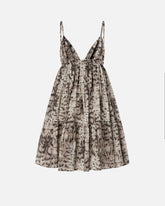 Mini dress with snake print - | Pinko