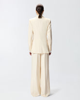 Double-breasted jacket with pockets - Creamy-White | Pinko