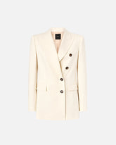 Double-breasted jacket with pockets - Creamy-White | Pinko