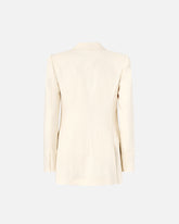 Double-breasted jacket with pockets - Creamy-White | Pinko