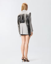Double-breasted jacket with fringing - | Pinko
