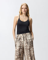 Bodysuit with crossed shoulder straps - | Pinko